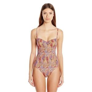 NWOT Echo Paisley Slimming One-Piece Swimsuit